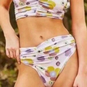 NEW Free People x Beth‎ Richards Delray 70’s Floral Bikini Bottoms, size XL